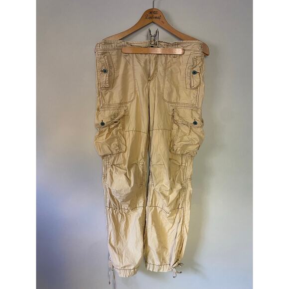 Vtg Polo Jeans Co Womens 10/12 Paratrooper Cargo Military Y2K Adjustable Pants - Picture 1 of 6